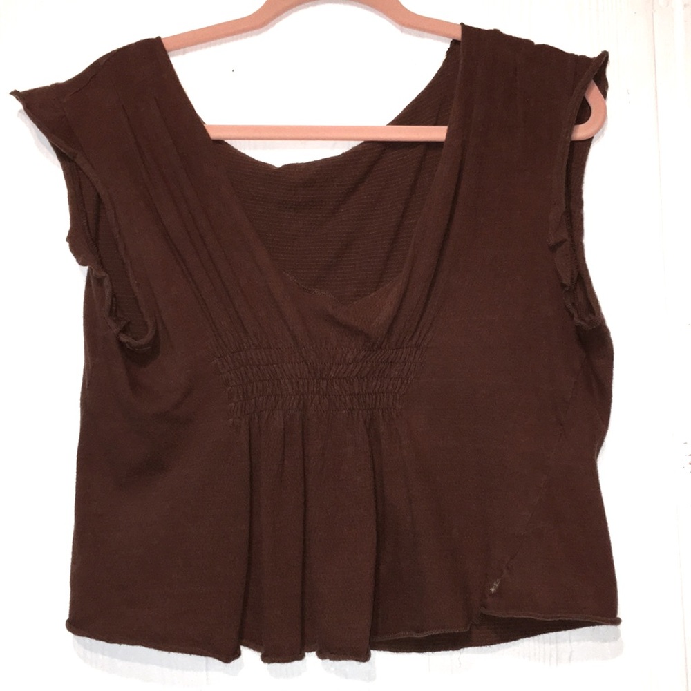 Rusty brown crop top